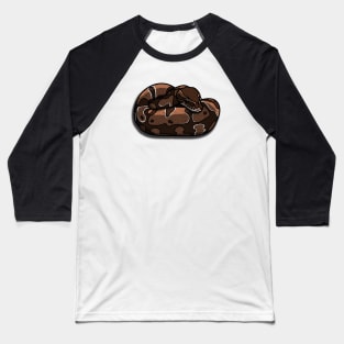Ball Python Snake Coiled Baseball T-Shirt